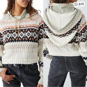 Free People Hoodie Inverness Pullover Cropped Hoodie Sweater